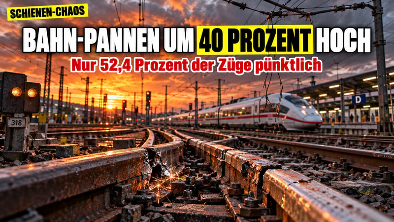 Schienen-Chaos ohne Ende: Bahn-Pannen schießen um 40 Prozent hoch!