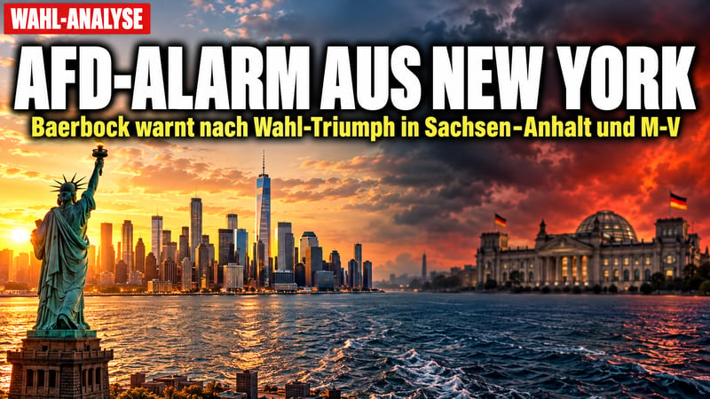 Schlaflos in New York: Baerbock schlägt nach AfD-Triumph Alarm