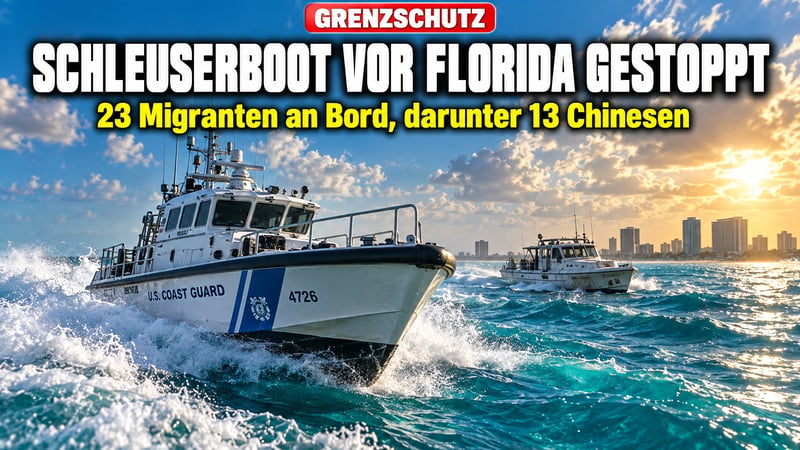 Schleuserboot vor Florida gestoppt: 13 Chinesen an Bord!