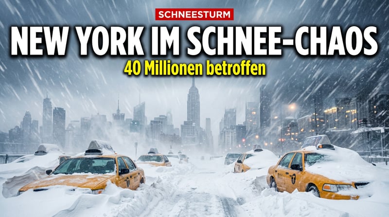 Schneechaos an der US-Ostküste: New York versinkt im schlimmsten Blizzard seit einem Jahrzehnt