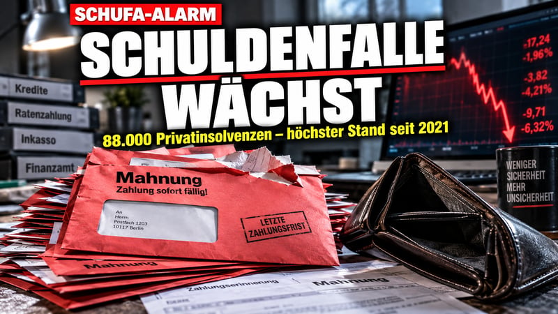 Schufa-Alarm: Jetzt rutschen immer mehr Deutsche in die Schuldenfalle!