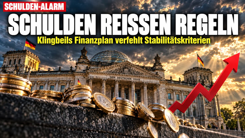 Schulden-Alarm im Bund: Klingbeils Finanzplan reißt die Stabilitätsregeln!