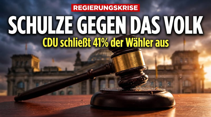 Schulze gegen das eigene Volk: CDU-Mann schließt AfD per Dekret aus der Regierung aus