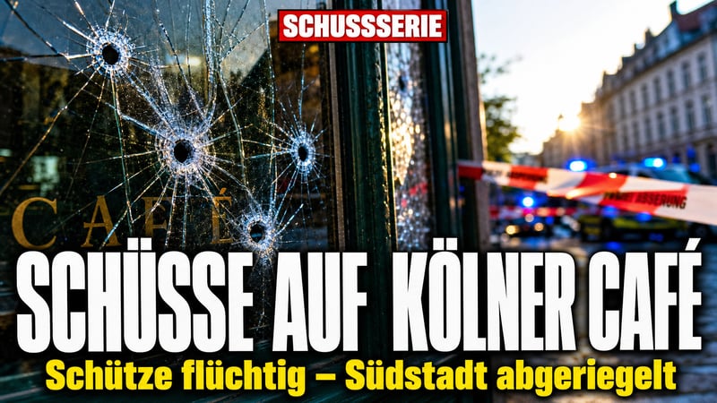 Schüsse auf Kölner Café: Schütze flüchtet – Polizei riegelt Südstadt ab