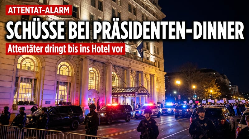 Schüsse beim Präsidenten-Dinner: Attentäter dringt bis ins Hotel vor – Trump entkommt knapp
