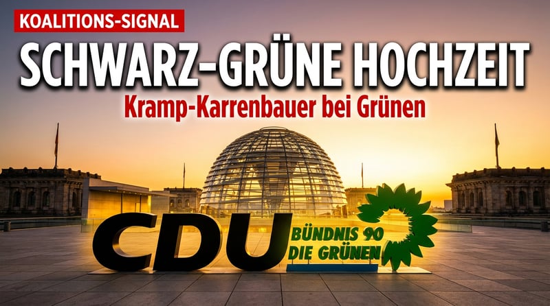 Schwarz-Grüne Liebesgrüße: Wie Kramp-Karrenbauer die Union heimlich an die Grünen verheiratet