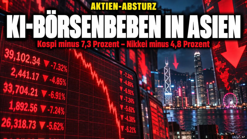 Schwarzer Donnerstag in Asien: Platzt jetzt die KI-Blase?