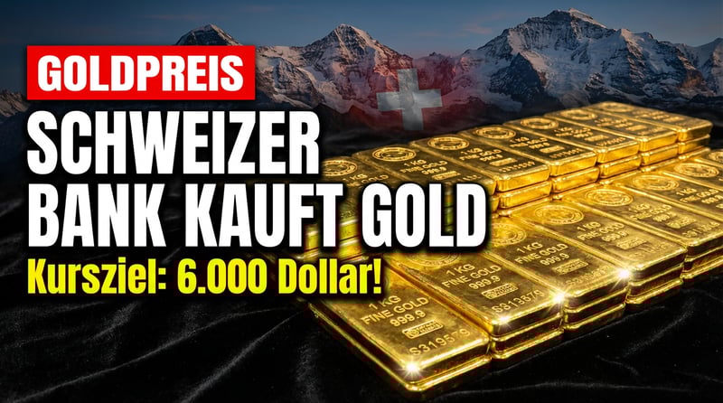 Schweizer Privatbank kauft Gold nach – Kursziel 6.000 Dollar bis Jahresende