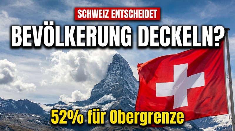 Schweizer setzen Zeichen: Mehrheit will Bevölkerungswachstum gesetzlich deckeln