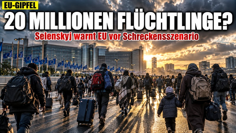 Selenskyjs Schreckensszenario: 20 Millionen Flüchtlinge für Europa?