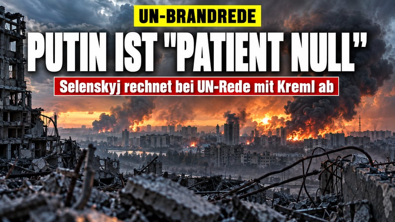 Selenskyjs UN-Brandrede: Putin sei der „Patient null“ des Krieges!