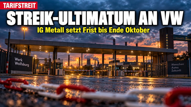 Showdown in Wolfsburg: IG Metall droht VW mit einem Streik-Winter!