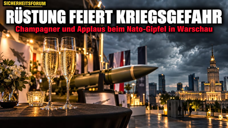 Sicherheitsforum Warschau: Applaus für Bomben, Champagner am Rüstungsstand