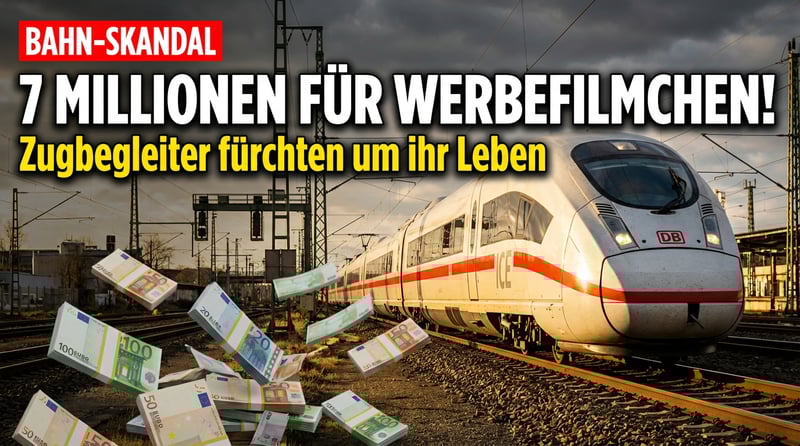 Sieben Millionen Euro für Werbefilmchen: Die Deutsche Bahn verprasst Geld, während Zugbegleiter um ihr Leben fürchten
