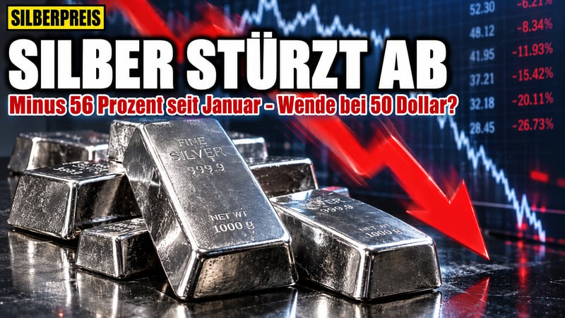 Silber-Beben: Minus 56 Prozent – kommt jetzt die Wende bei 50 Dollar?