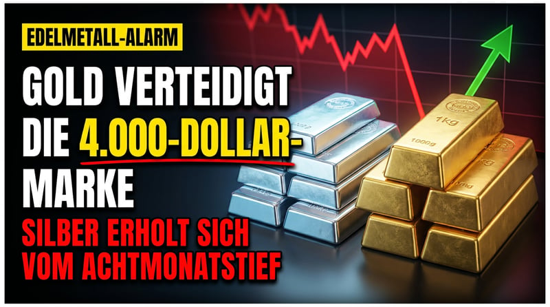 Silber trotzt der Talfahrt – Gold verteidigt die 4.000-Dollar-Marke wie eine letzte Bastion