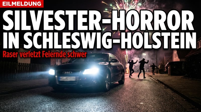 Silvesternacht in Schleswig-Holstein: Polnischer Autofahrer rast in feiernde Menschenmenge