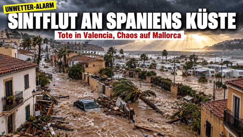Sintflut über Spaniens Küste: Tote in Valencia, Chaos auf Mallorca!