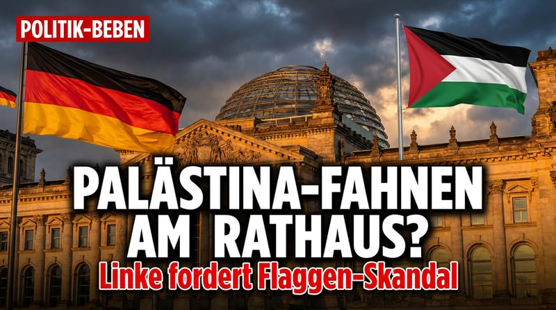 Skandal in Berlin-Mitte: Linke fordert Palästinenser-Fahnen vor deutschen Rathäusern