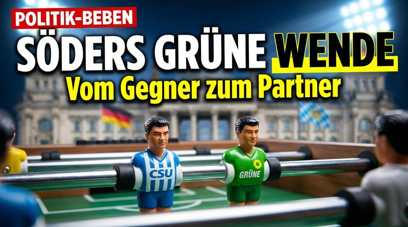 Söders Schwarz-Grüne Pirouette: Vom erbitterten Gegner zum Tischkicker-Kumpel
