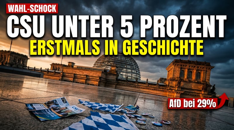 Söders Söldnertruppe im freien Fall: CSU rutscht erstmals unter die Fünf-Prozent-Hürde