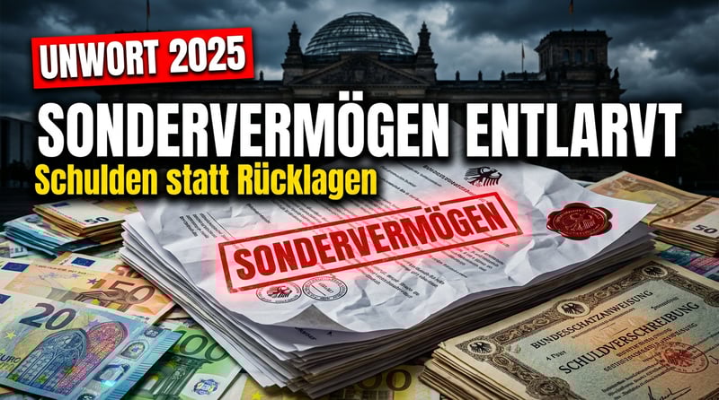 „Sondervermögen" entlarvt: Sprachkritiker küren den größten politischen Etikettenschwindel zum Unwort 2025