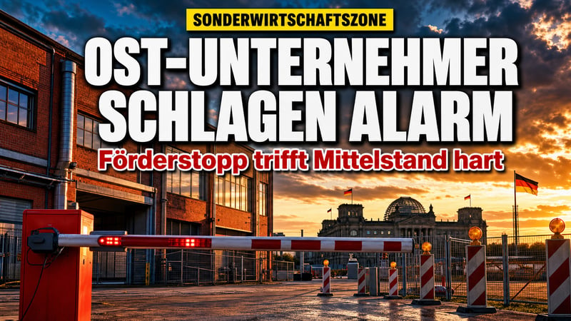 Sonderwirtschaftszone Ost: Der Notruf des Mittelstands an Berlin