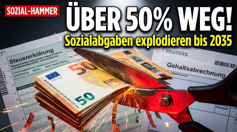 Sozialabgaben explodieren: Bis 2035 droht der Griff in mehr als die Hälfte des Gehalts