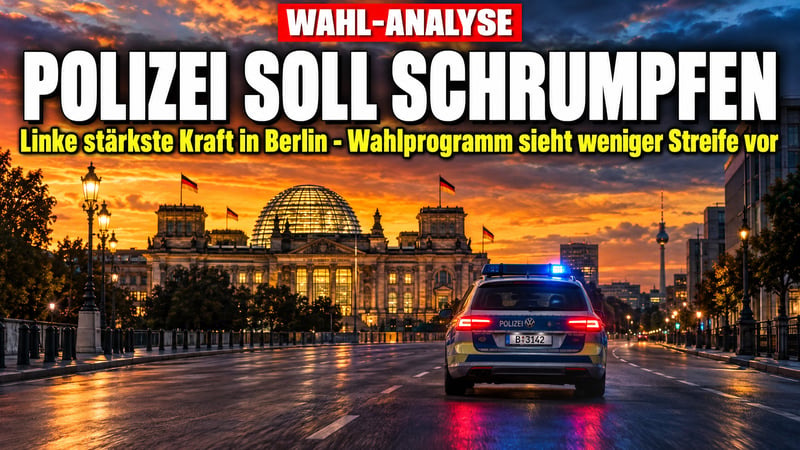 Sozialarbeiter statt Streife: Linke will Berlins Polizei zurĂŒckstutzen!