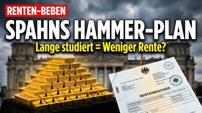 Spahns Rentenrevolution: Wer länger studiert, soll weniger Rente bekommen