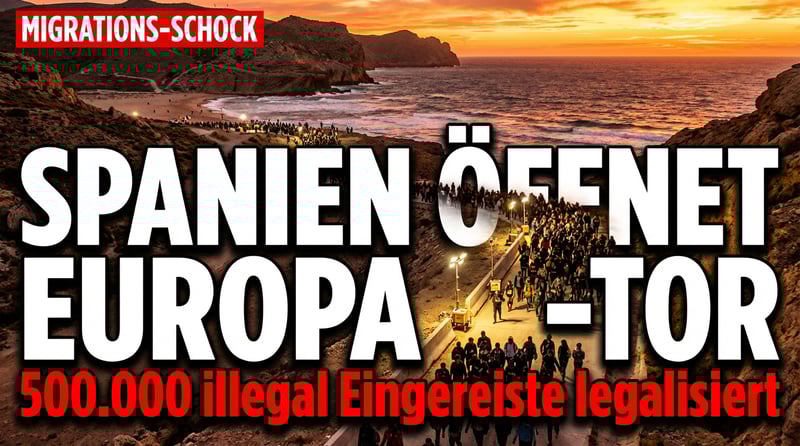 Spaniens Massenlegalisierung: 500.000 illegale Migranten erhalten freien Zugang zu ganz Europa