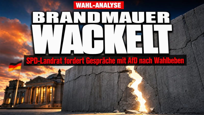 SPD-Landrat bricht Tabu: „Brandmauer" nach AfD-Erdrutsch am Ende?