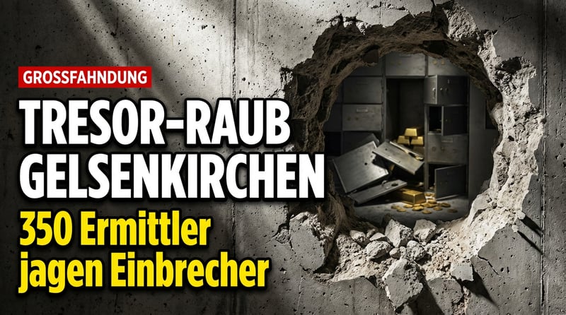 Spektakulärer Sparkassen-Einbruch: 350 Ermittler jagen die Tresor-Knacker von Gelsenkirchen