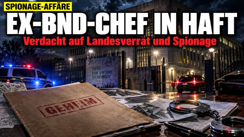 Spionage-Beben beim BND: Ex-Geheimdienstchef Hanning in Haft!