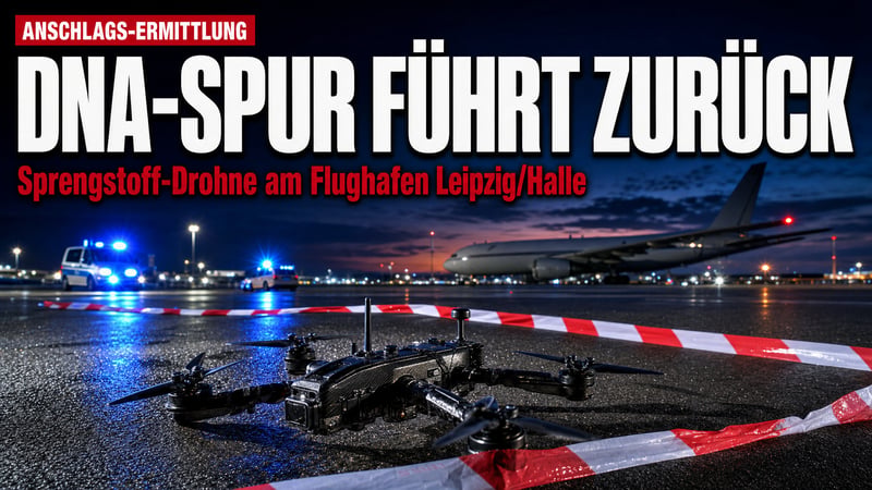 Sprengstoff-Drohne in Leipzig: DNA-Treffer fĂĽhrt zu altem Anschlag