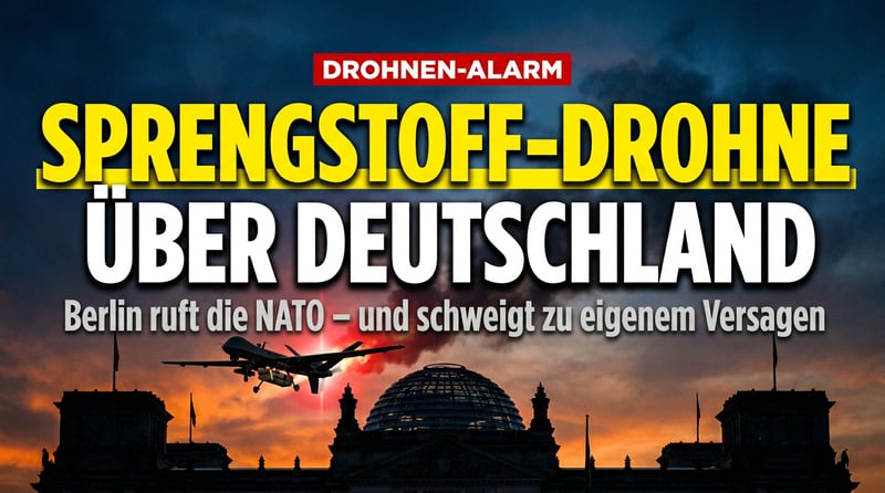 Sprengstoff-Drohne über Deutschland: Berlin ruft nach der NATO – und schweigt über eigenes Versagen
