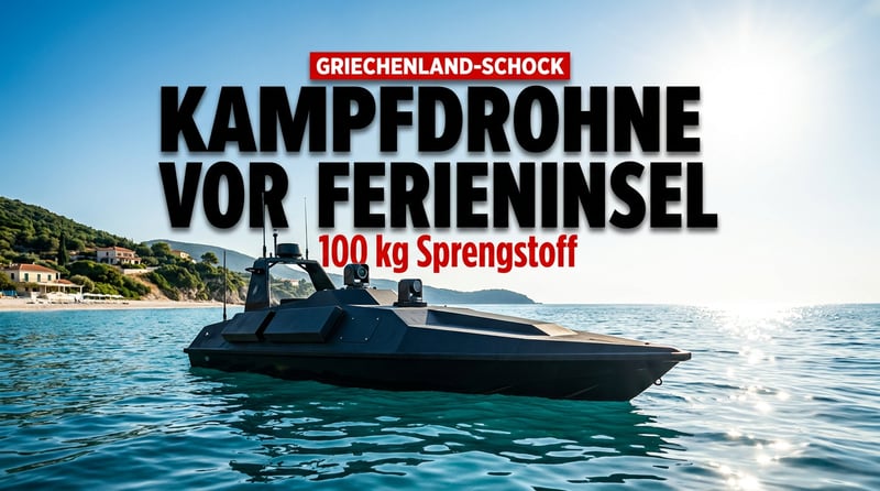 Sprengstoff im Urlaubsparadies: Ukrainische Kampfdrohne treibt vor griechischer Ferieninsel