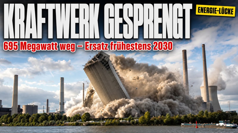 Sprengung in Voerde: 695 Megawatt weg – Ersatz frühestens 2030