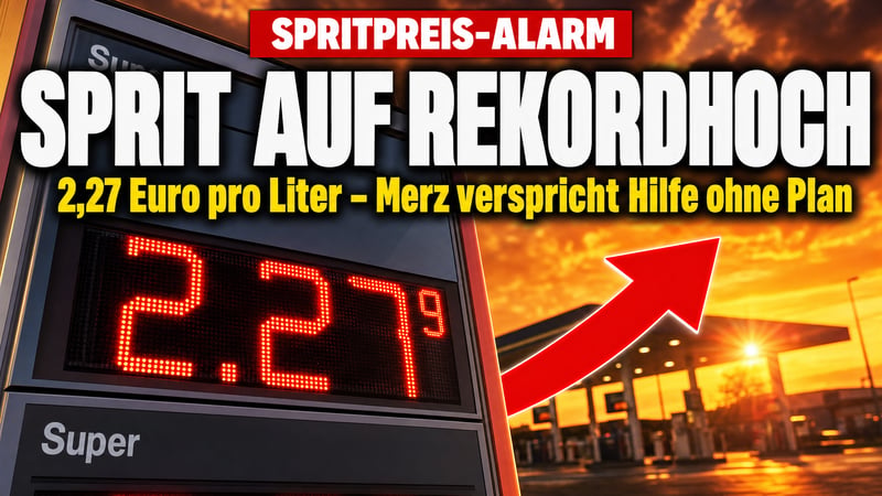 Sprit bei 2,27 Euro: Merz verspricht Hilfe – aber ohne Plan
