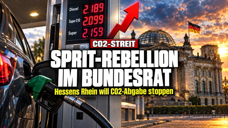 Spritpreis-Aufstand im Bundesrat: Hessens Rhein will CO₂-Abgabe stoppen!
