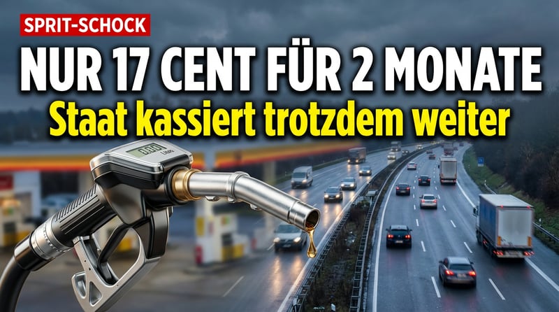 Spritpreis-Theater der Großen Koalition: 17 Cent für zwei Monate – und der Staat kassiert fröhlich weiter