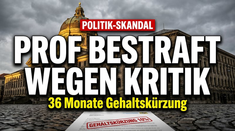 Staatliche Vergeltung? Bayern bestraft Corona-kritischen Professor mit Gehaltskürzung