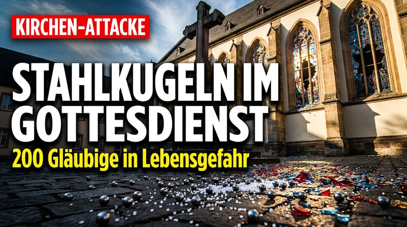 Stahlkugel-Attacke auf Hanauer Kirche: Während 200 Gläubige beten, fliegen die Geschosse