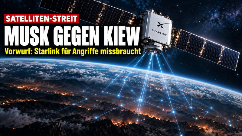 Starlink-Krach: Musk wirft Kiew Missbrauch seiner Satelliten vor!