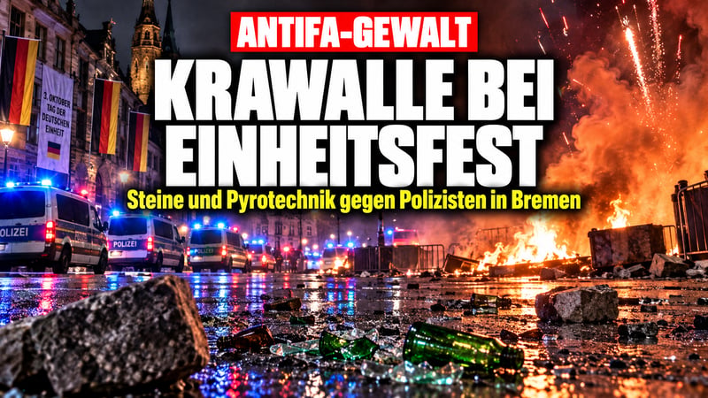 Steine statt Feierstimmung: Antifa-Krawalle überschatten Einheitsfest