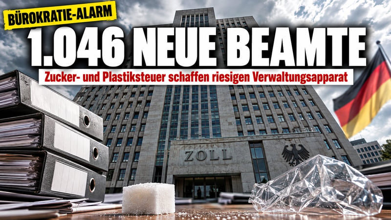 Steuer-Wahnsinn: 1.046 neue Beamte für Zucker und Plastik!
