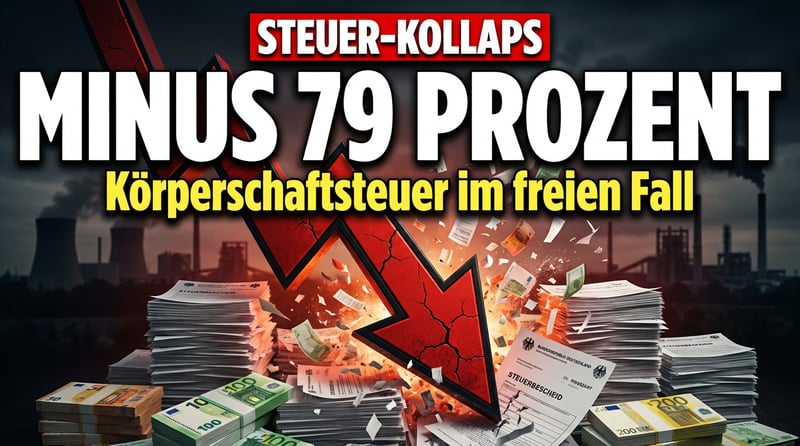 Steuereinnahmen im freien Fall: Körperschaftsteuer bricht um 79 Prozent ein