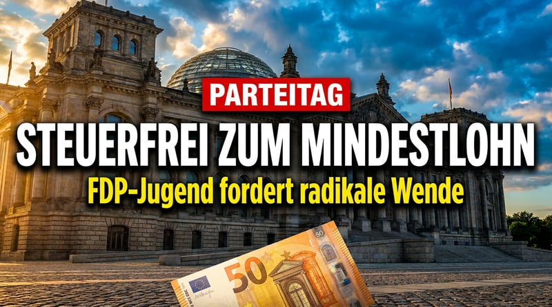 Steuerfrei zum Mindestlohn: Junge Liberale rütteln vor FDP-Parteitag am Fundament