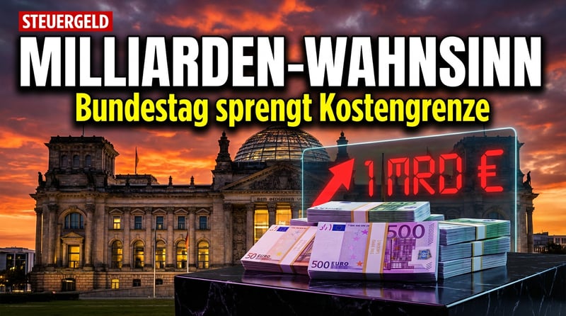 Steuergeld-Wahnsinn: Bundestagsneubau sprengt die Milliarden-Grenze