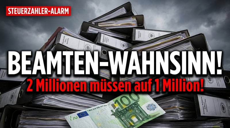 Steuerzahlerbund rechnet ab: Eine Million Beamte zu viel – Deutschland erstickt am eigenen Apparat